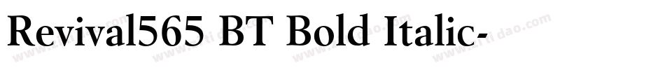 Revival565 BT Bold Italic字体转换